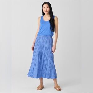 NWT Eileen Fisher Crushed Silk Maxi Skirt